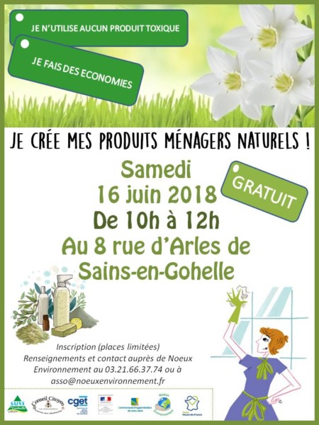 Atelier "Produits ménagers naturels" @ Sains-en-Gohelle | Hauts-de-France | France