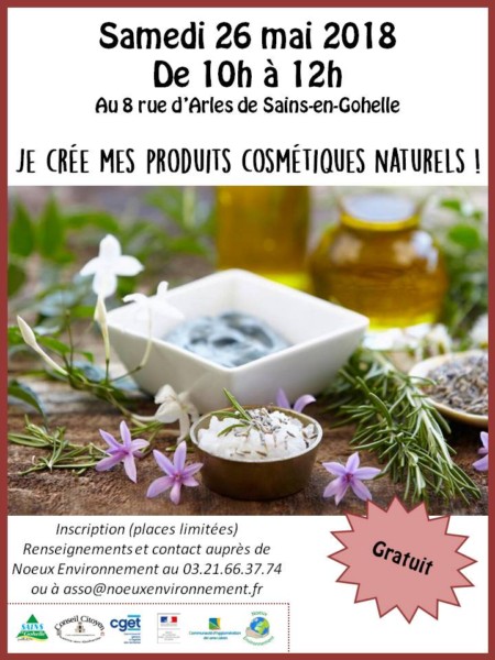 Atelier "Création de produits cosmétiques naturels" @ Sains-en-Gohelle | Hauts-de-France | France