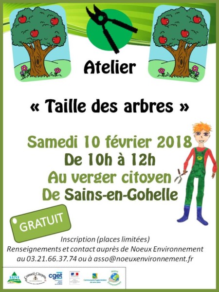 Atelier "Taille des arbres" @ Verger citoyen de Sains-en-Gohelle